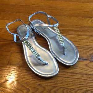 Silver sandals